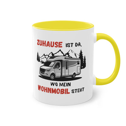 Zuhause ist da, wo mein Wohnmobil steht - Zwei-Ton-Kaffeetasse