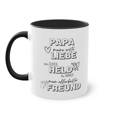 Papa, Liebe, Held, Freund - Zwei-Ton-Tasse