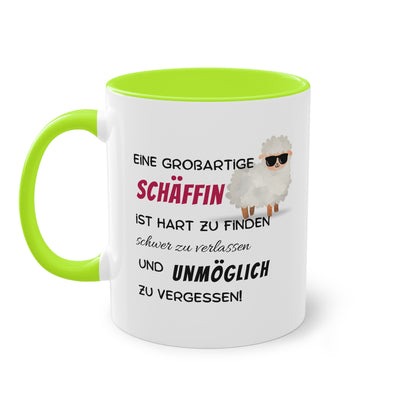 Eine großartige Schäffin ist hart zu finden, schwer zu verlassen und unmöglich zu vergessen - Zwei-Ton-Tasse