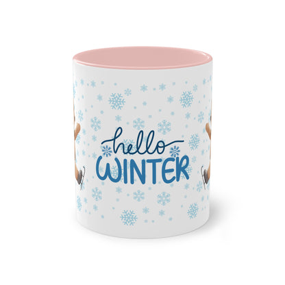 Hello Winter - Zwei-Ton-Kaffeetasse