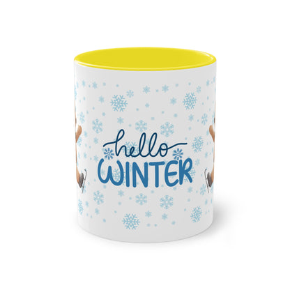 Hello Winter - Zwei-Ton-Kaffeetasse