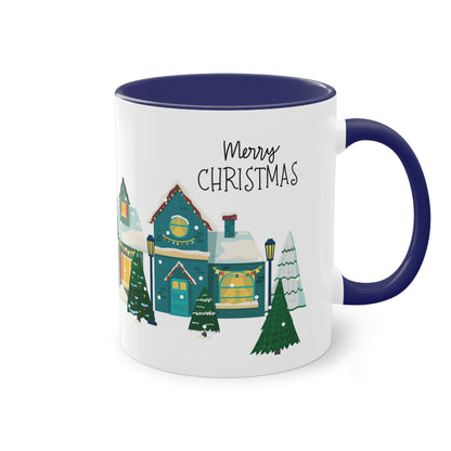 Merry Christmas Landschaft - Zwei-Ton-Kaffeetasse