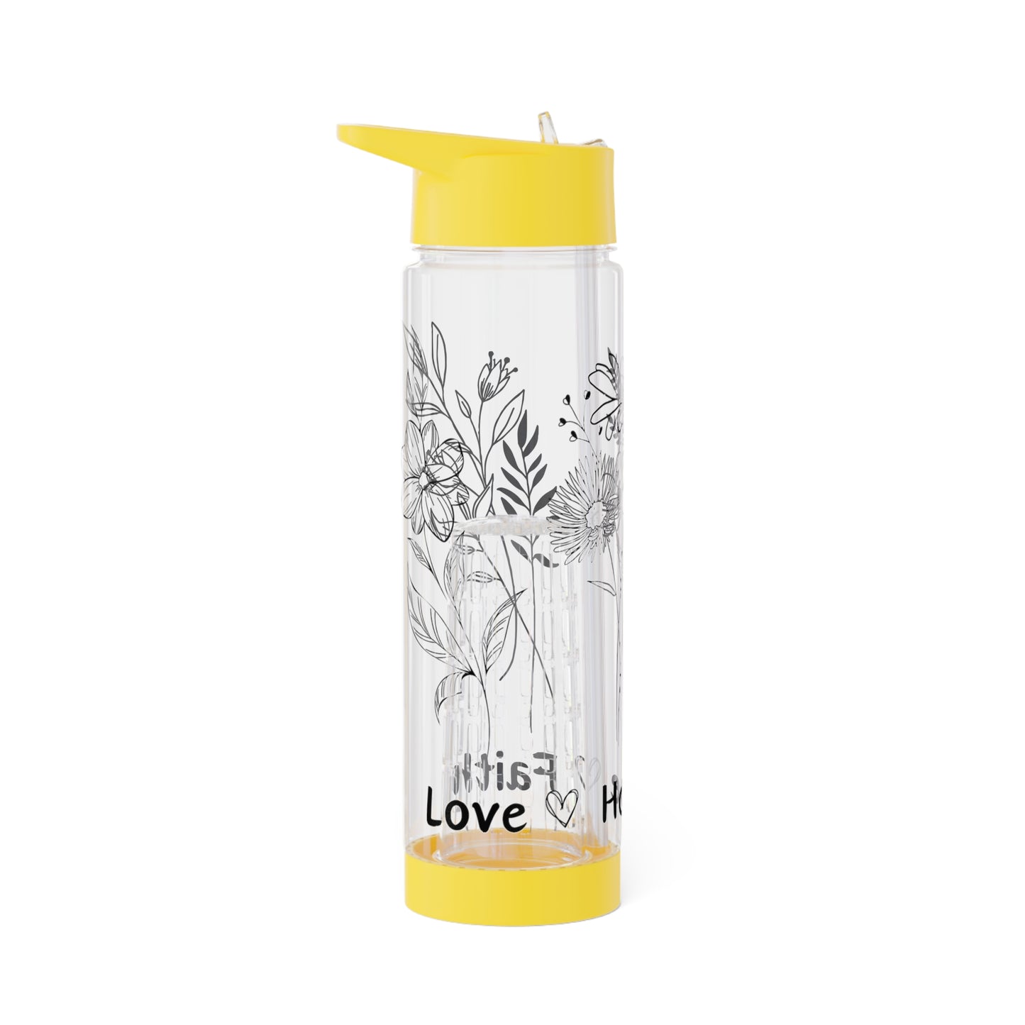 Love, Hope, Faith - Infuser-Wasserflasche