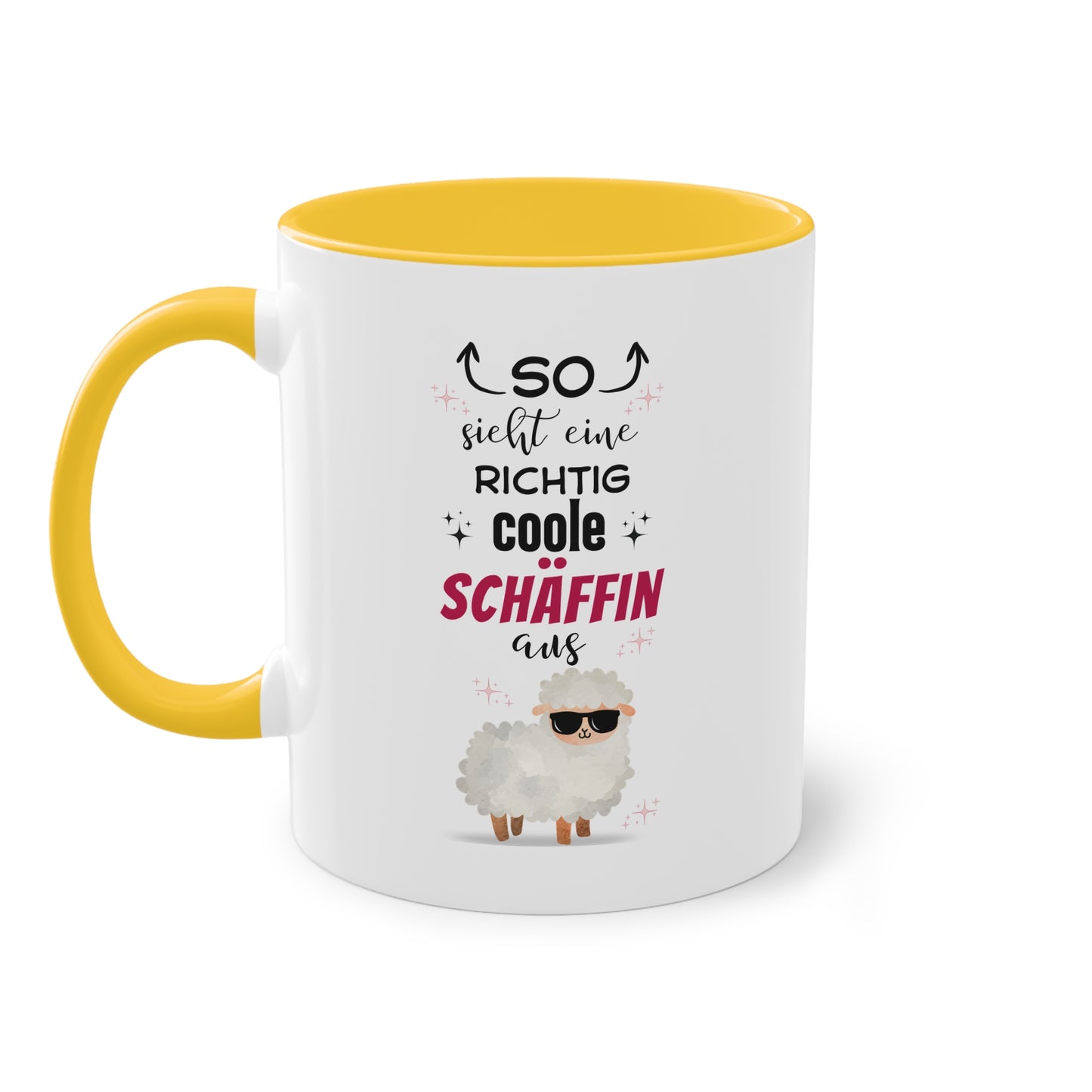 So sieht eine richtig coole Schäffin aus - Zwei-Ton-Tasse