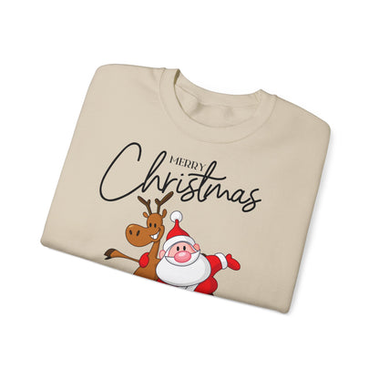 Merry Christmas Rentier und Santa  - Unisex Sweatshirt