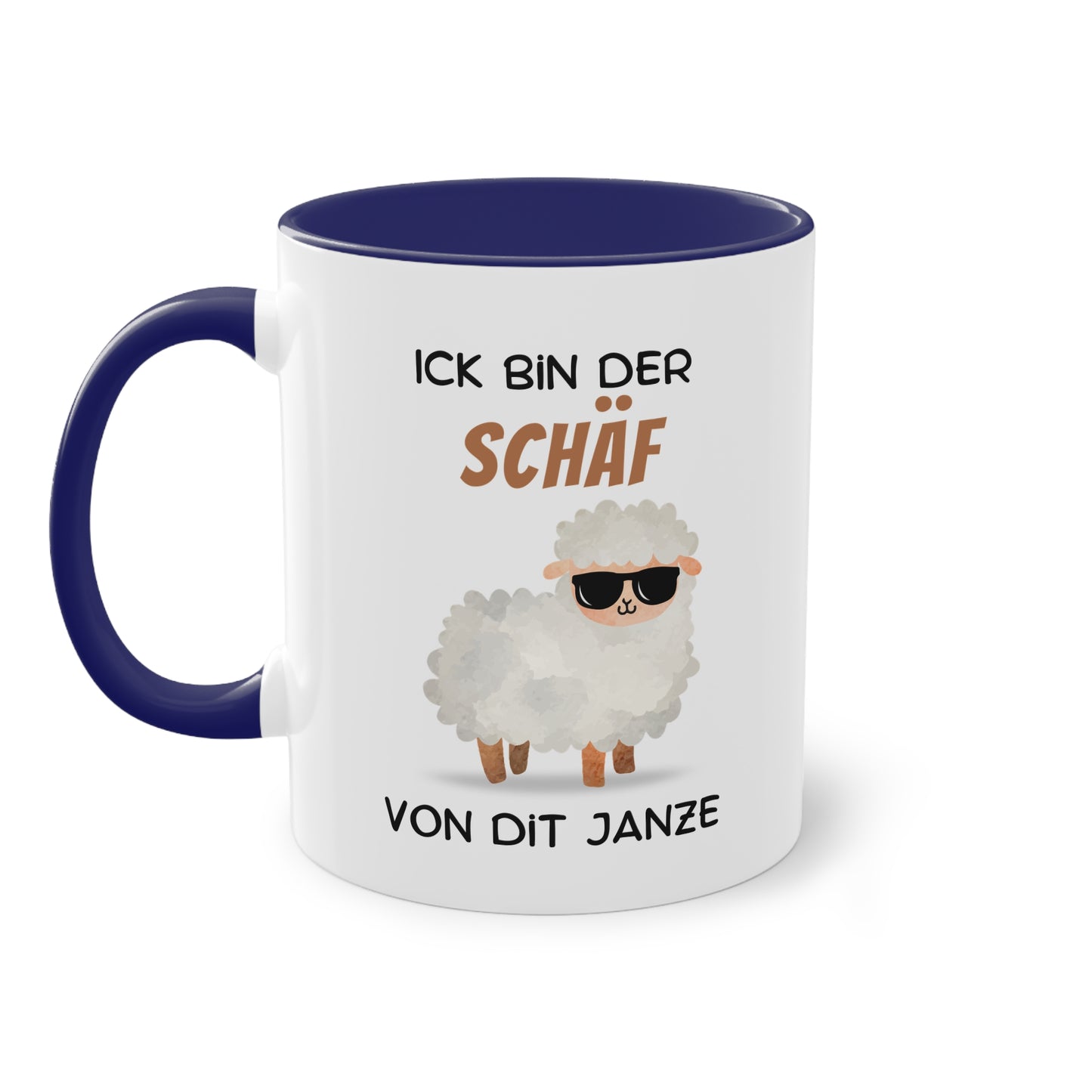 Ick bin der Schäf von dit Janze - Zwei-Ton-Tasse