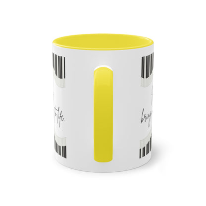 Melodies bring memories to life - Zwei-Ton-Kaffeetasse