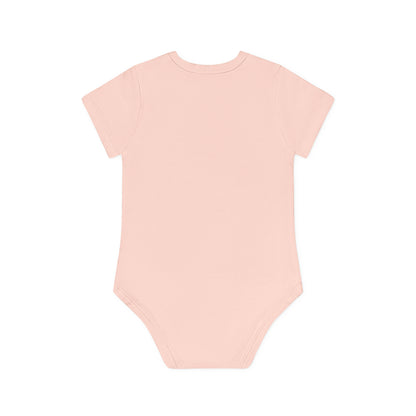 Short-sleeved organic bodysuits - born 2024 (elephant version 1)