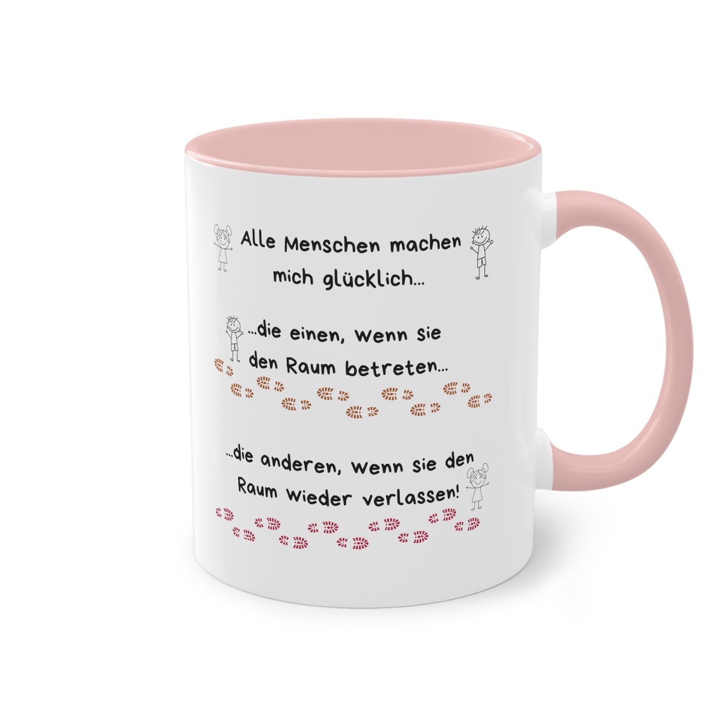 Alle Menschen machen mich glücklich... - Zwei-Ton-Kaffeetasse