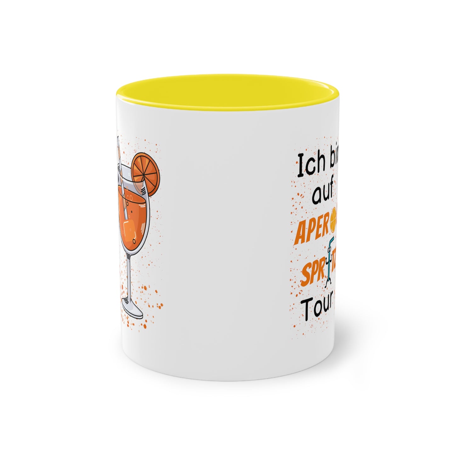 Ich bin auf Aperol Spritz Tour - Zwei-Ton-Kaffeetasse