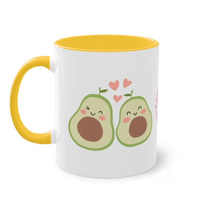 Avocado made with Love - Zwei-Ton-Kaffeetasse