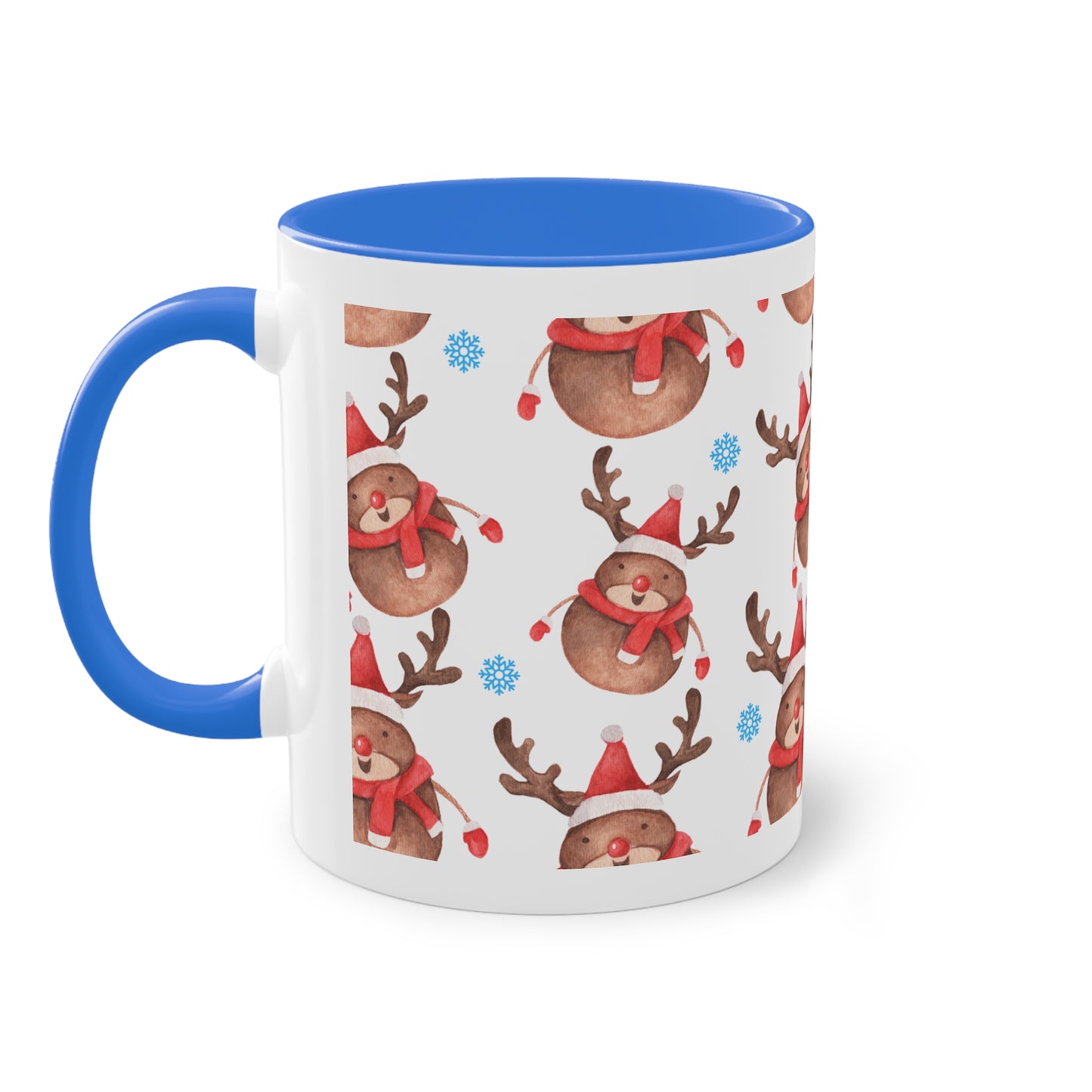 weihnachtliche Rentiere - Zwei-Ton-Kaffeetasse