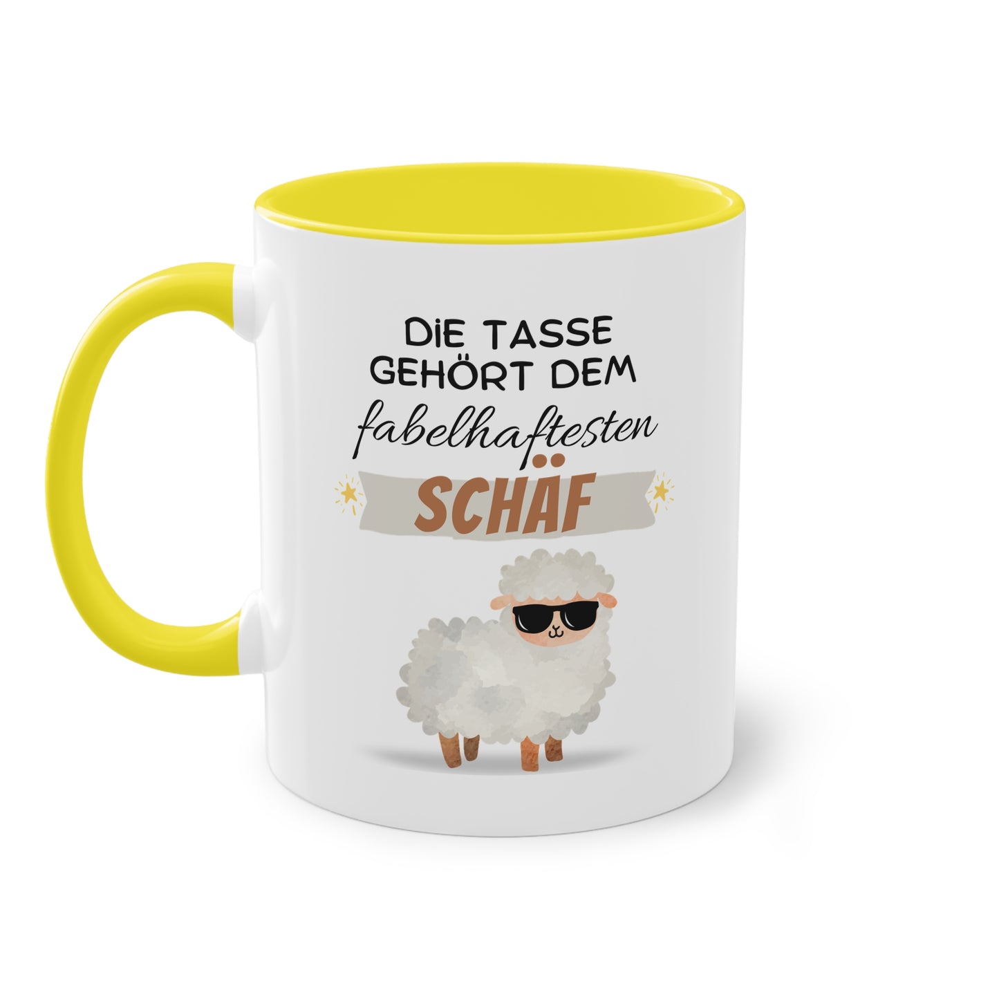 Die Tasse gehört dem fabelhaftesten Schäf - Zwei-Ton-Tasse