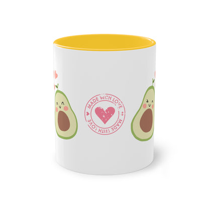 Avocado made with Love - Zwei-Ton-Kaffeetasse