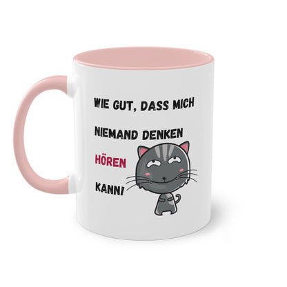 Wie gut, dass mich niemand denken hören kann - Zwei-Ton-Kaffeetasse