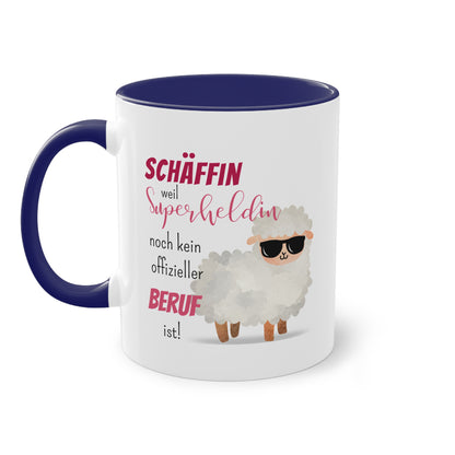 Schäffin weil Superheldin noch kein offizieller Beruf ist! - Zwei-Ton-Tasse