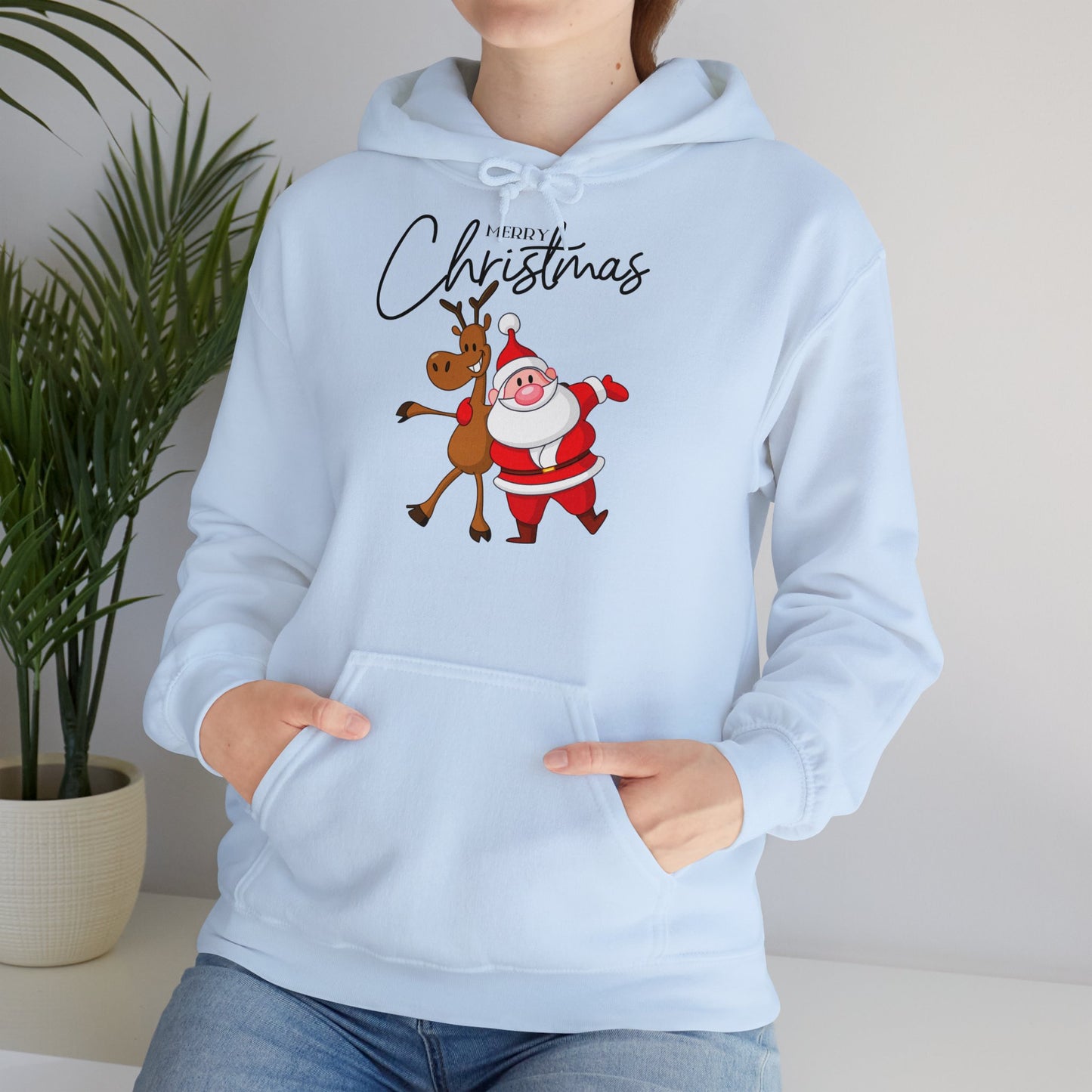 Merry Christmas Rentier und Santa - Hoodie