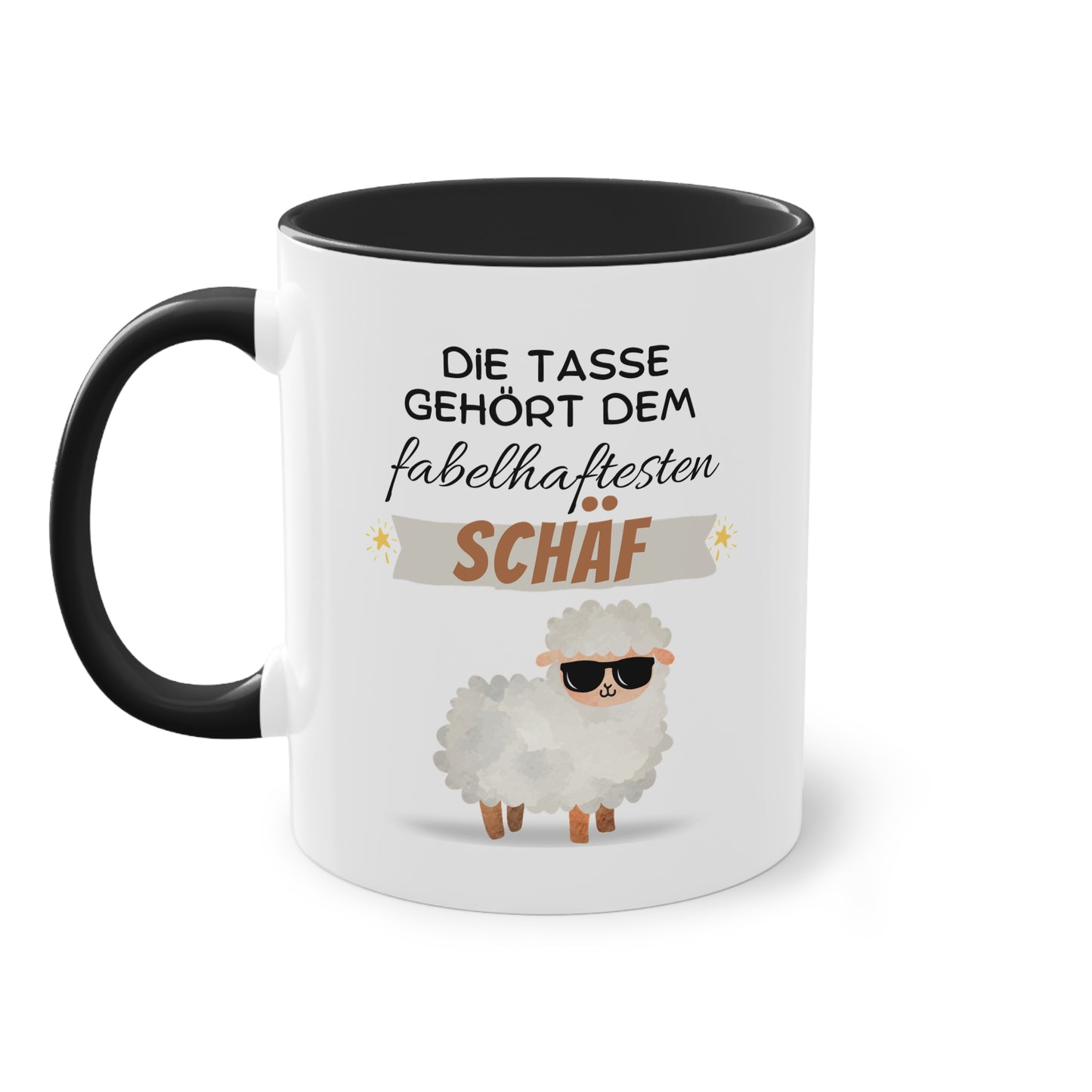 Die Tasse gehört dem fabelhaftesten Schäf - Zwei-Ton-Tasse