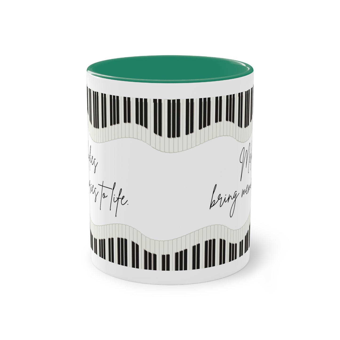 Melodies bring memories to life - Zwei-Ton-Kaffeetasse