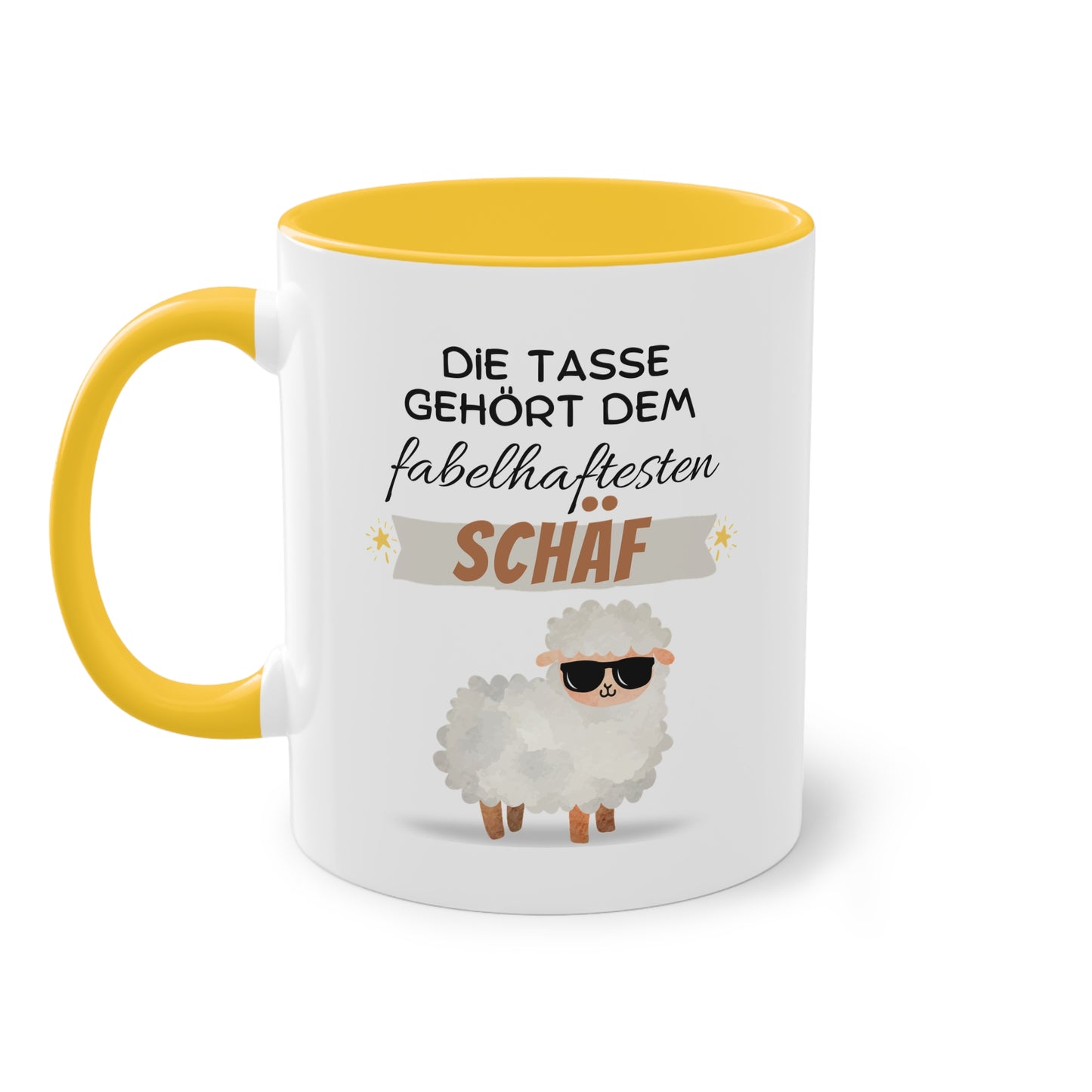 Die Tasse gehört dem fabelhaftesten Schäf - Zwei-Ton-Tasse