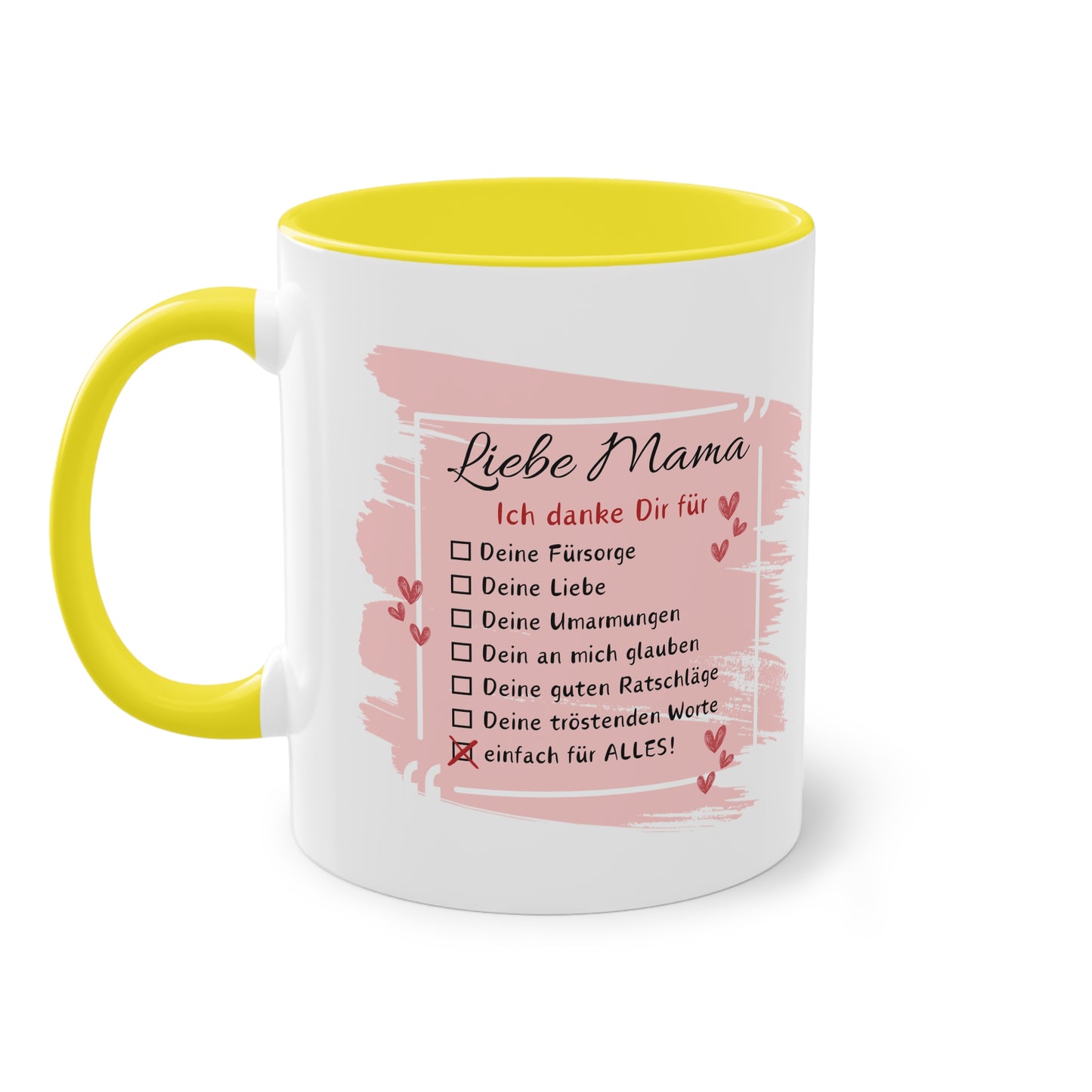 Liebe Mama ich danke dir für - Zwei-Ton-Tasse