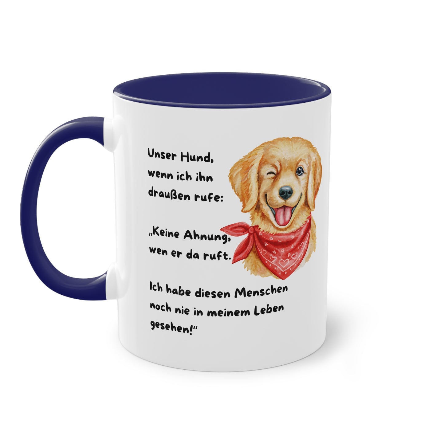 Unser Hund wenn ich ihn draußen - Zwei-Ton-Tasse