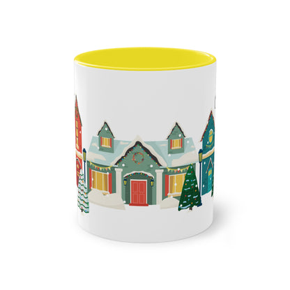 Merry Christmas Landschaft - Zwei-Ton-Kaffeetasse