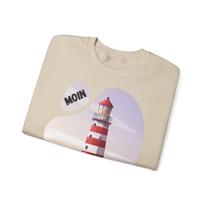 Unisex Sweatshirt -  Moin mit Leuchtturm (bunt)