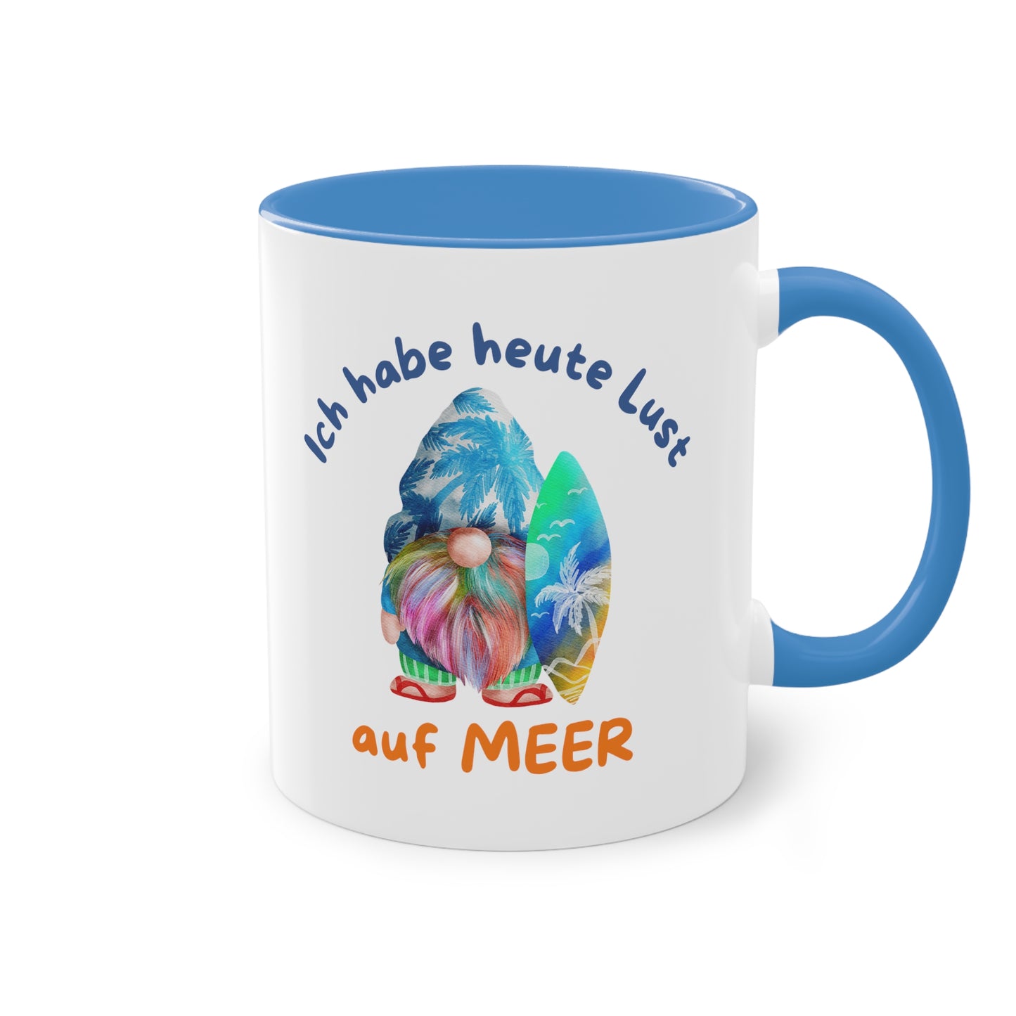 Ich habe heute Lust auf Meer - Zwei-Ton-Kaffeetasse