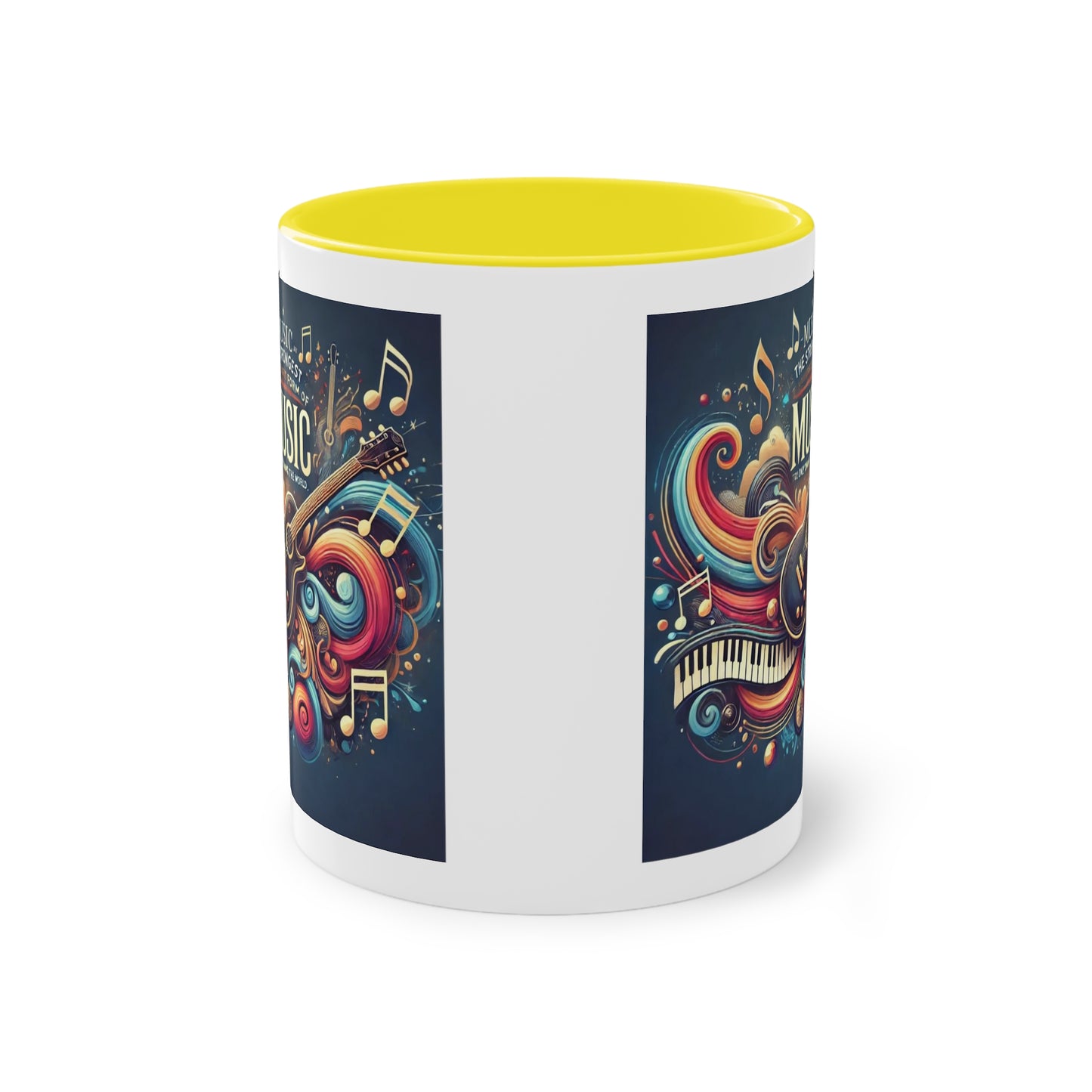 Music the strongest - Zwei-Ton-Kaffeetasse