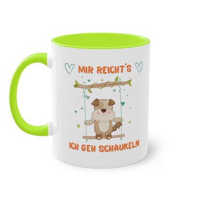 Mir reicht´s: Ich geh schaukeln - Zwei-Ton-Kaffeetasse