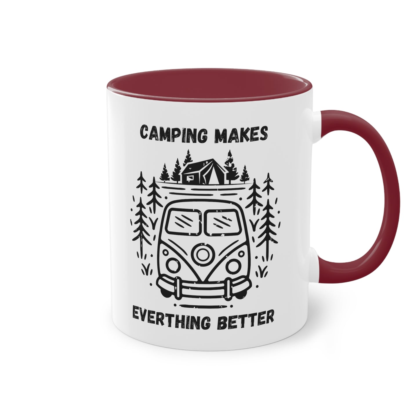 Camping makes everything better - Zwei-Ton-Kaffeetasse