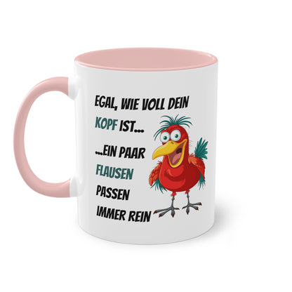 Egal, wie voll dein Kopf ist - Zwei-Ton-Kaffeetasse