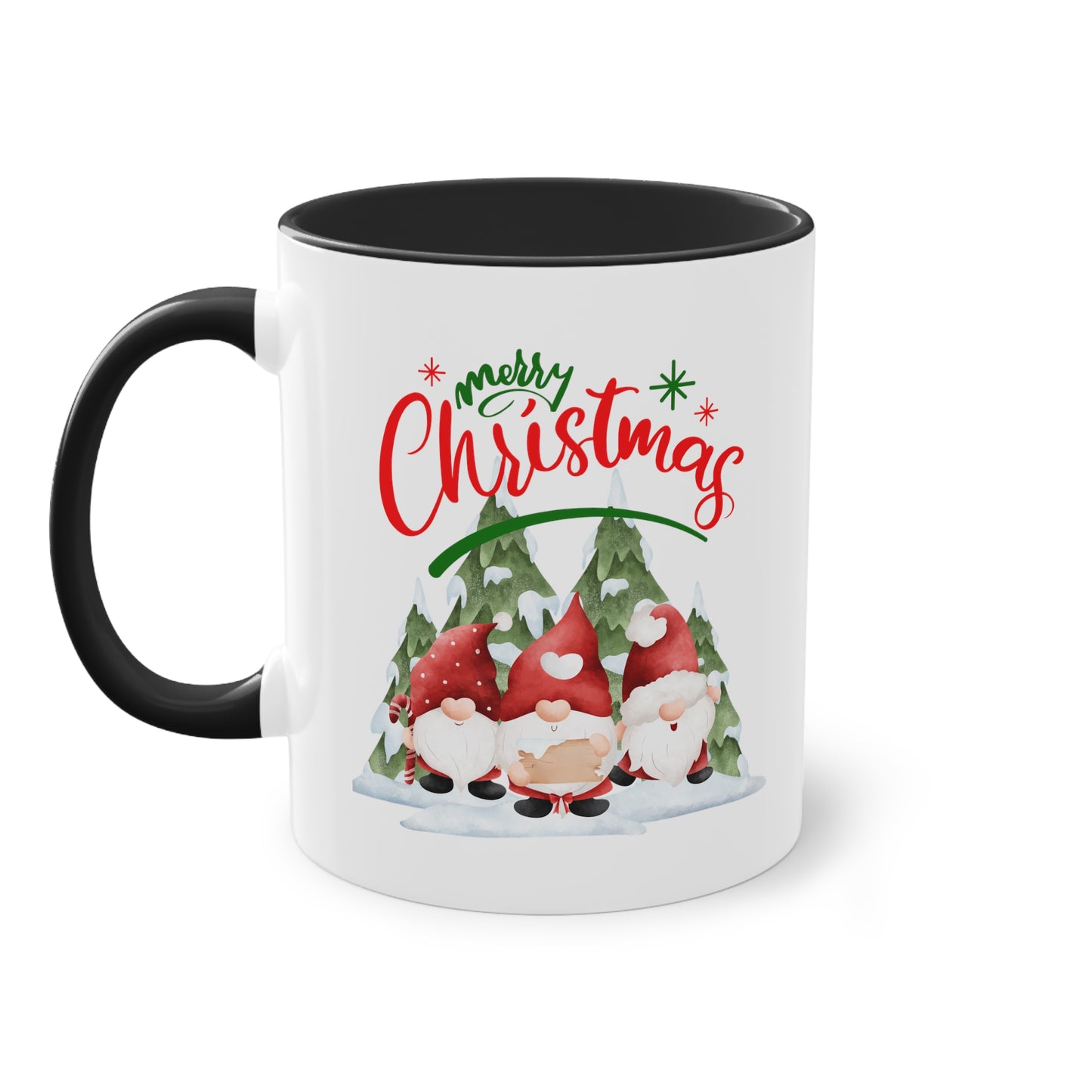 Wichtel Merry Christmas - Zwei-Ton-Kaffeetasse