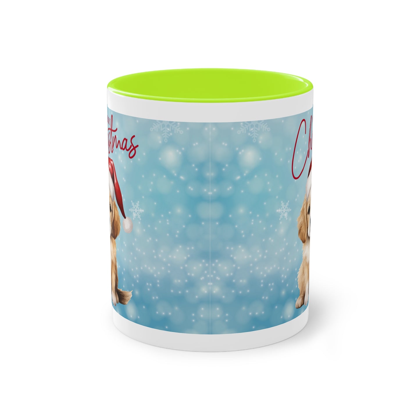 Hund Merry Christmas (5) - Zwei-Ton-Kaffeetasse