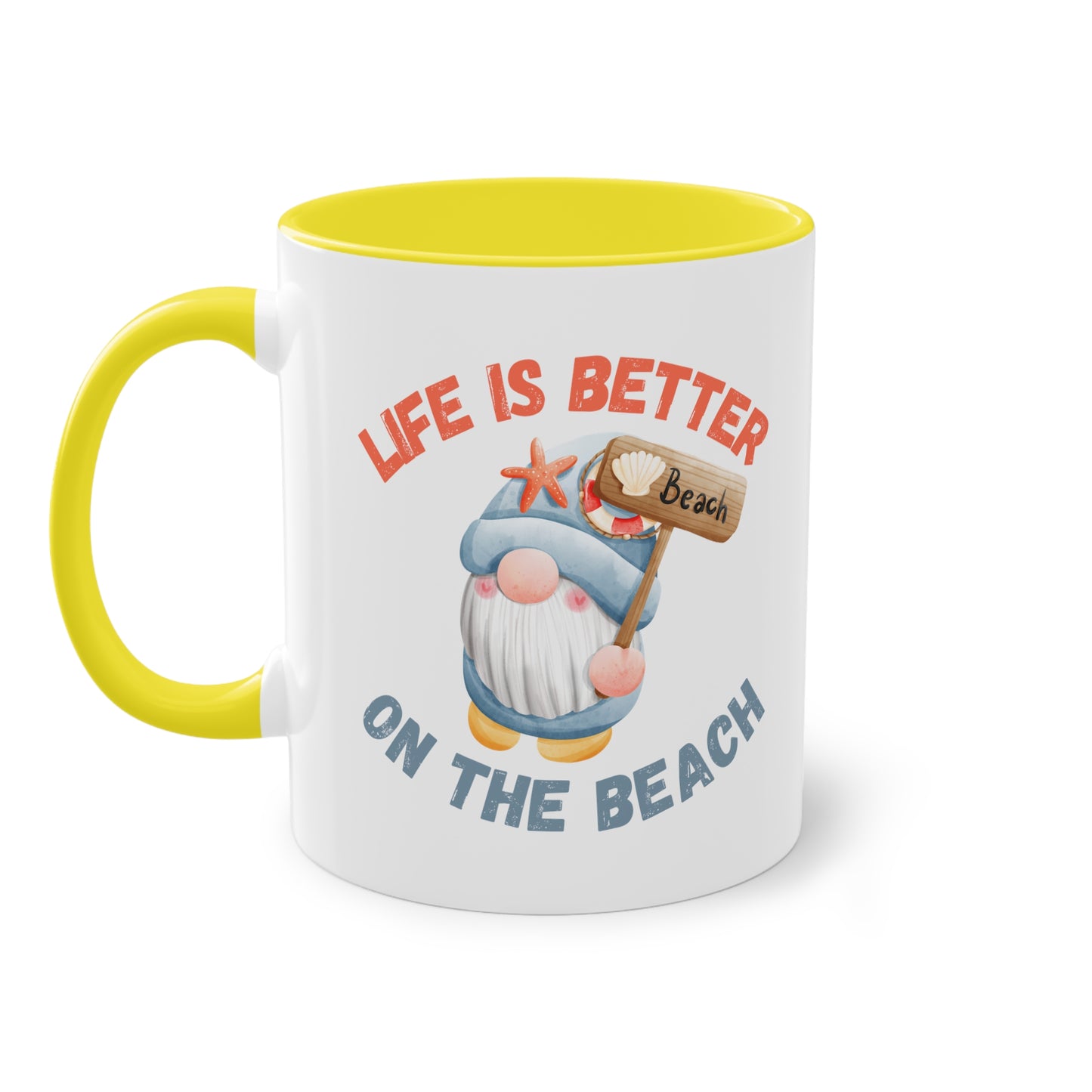 Life is better on the beach - Zwei-Ton-Kaffeetasse