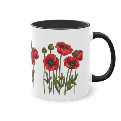 Mohnblumen - Zwei-Ton-Kaffeetasse