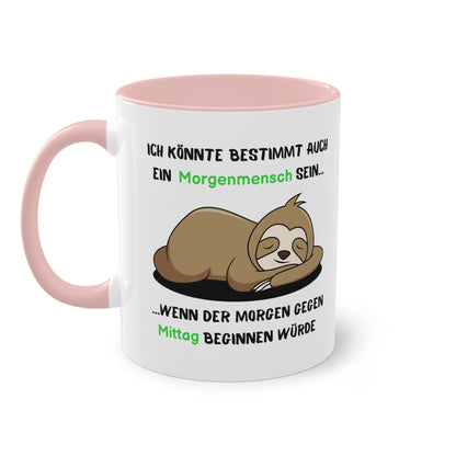 Ich könnte bestimmt auch ein Morgenmensch - Zwei-Ton-Kaffeetasse