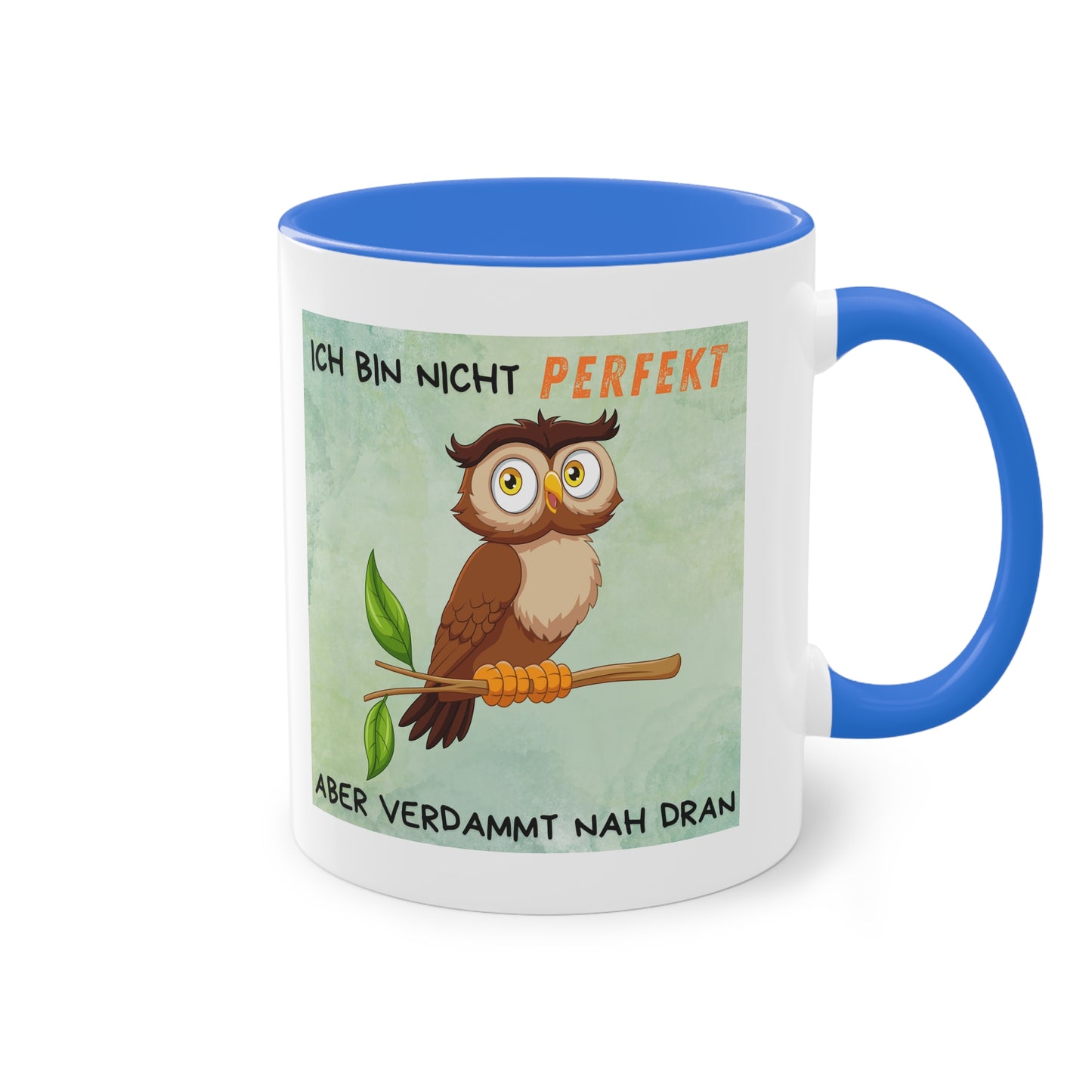 Ich bin nicht perfekt aber verdammt nah dran - Zwei-Ton-Kaffeetasse