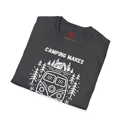 Camping makes everything better - Unisex Softstyle T-Shirt