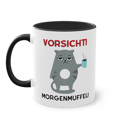 Vorsicht Morgenmuffel - Zwei-Ton-Kaffeetasse