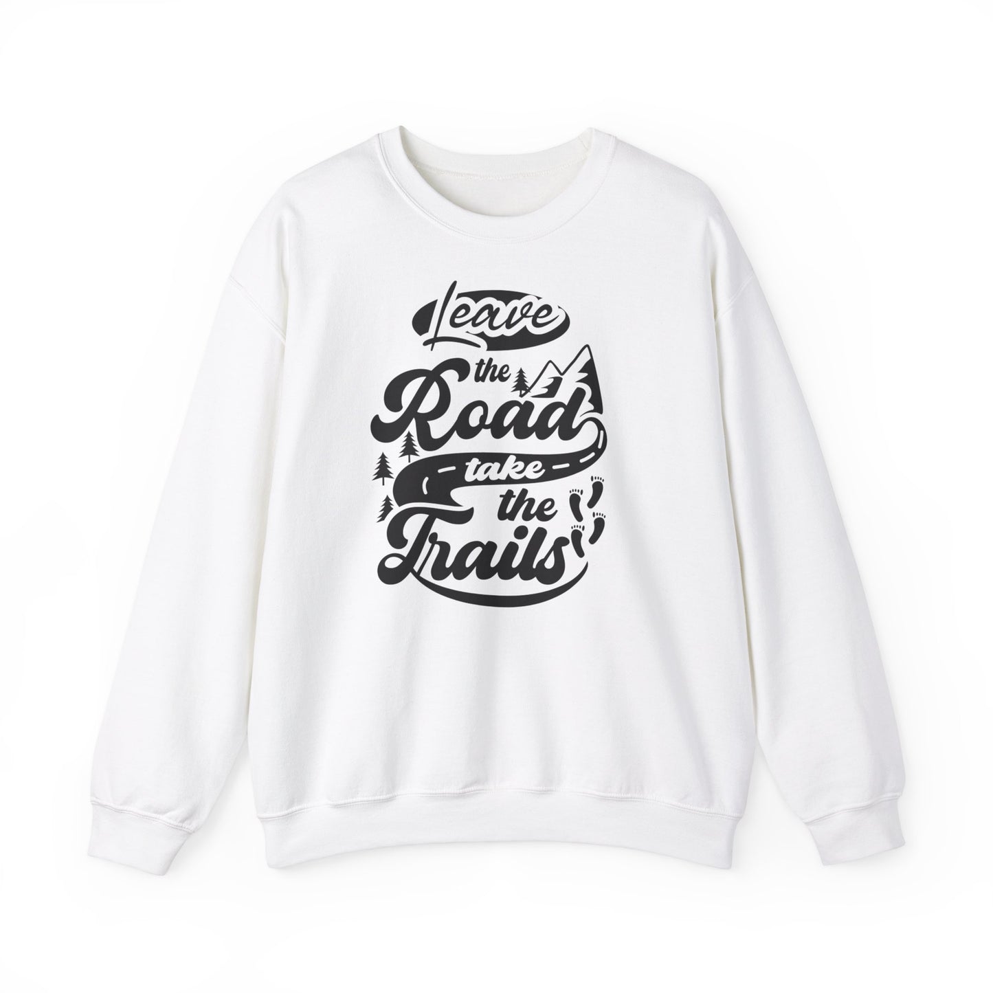 Unisex Heavy Blend™ Crewneck Sweatshirt -  Leave the road take the trails (Verlasse die Straße und nutze die Trails)