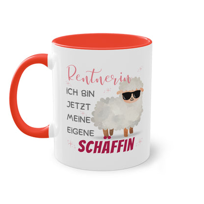 Rentnerin ich bin jetzt meine eigene Schäffin - Zwei-Ton-Tasse