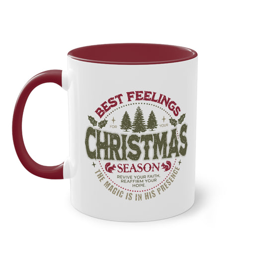 Best feelings Christmas Season - Zwei-Ton-Kaffeetasse