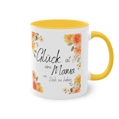 Glück ist eine Mama, wie Dich zu haben - Zwei-Ton-Kaffeetasse