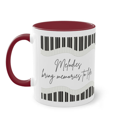 Melodies bring memories to life - Zwei-Ton-Kaffeetasse