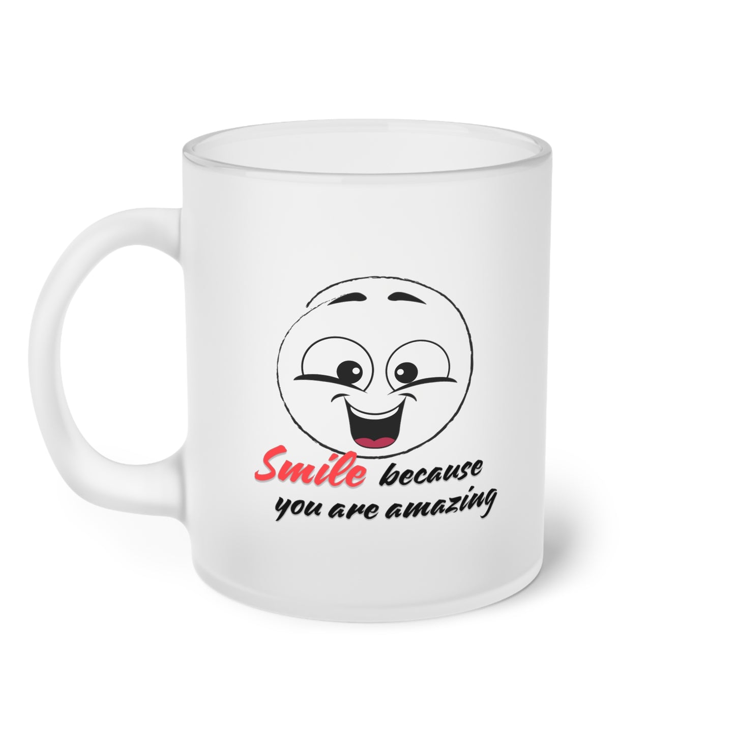 Smile because you are amazing  (2) - Milchglas Tasse