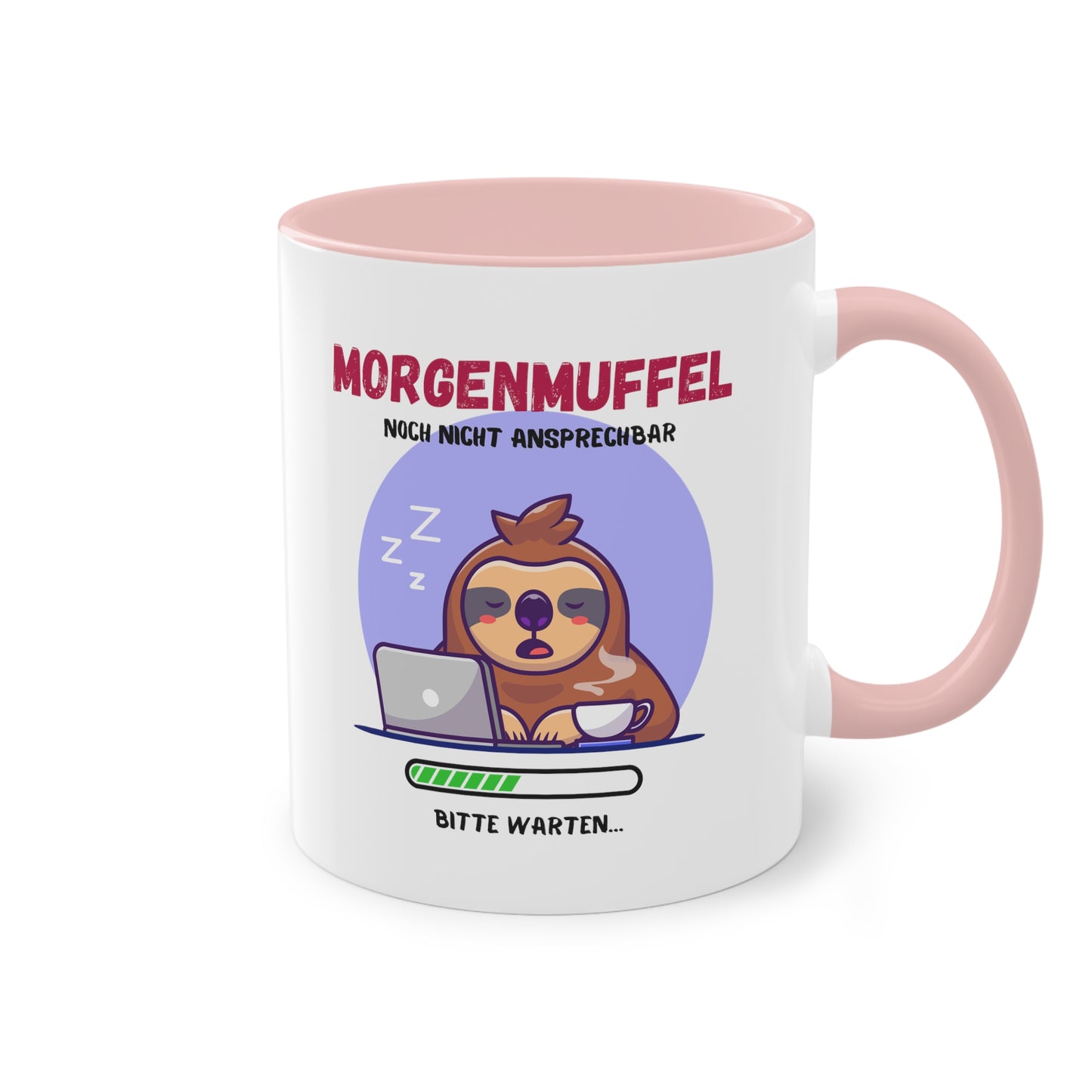 Morgenmuffel...Noch nicht ansprechbar - Zwei-Ton-Kaffeetasse