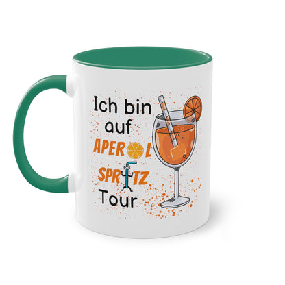 Ich bin auf Aperol Spritz Tour - Zwei-Ton-Kaffeetasse