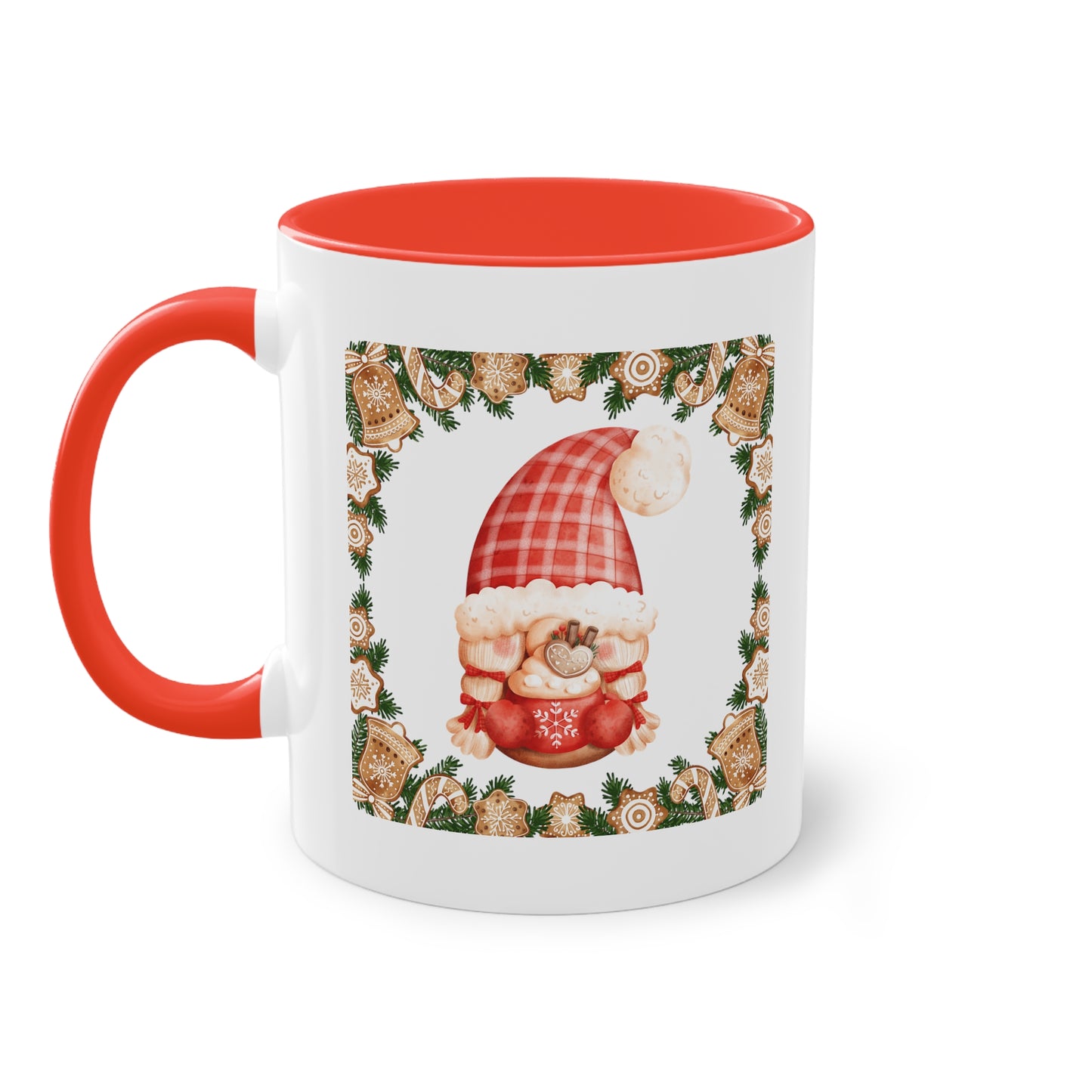 weihnachtlicher Wichtel - Zwei-Ton-Kaffeetasse